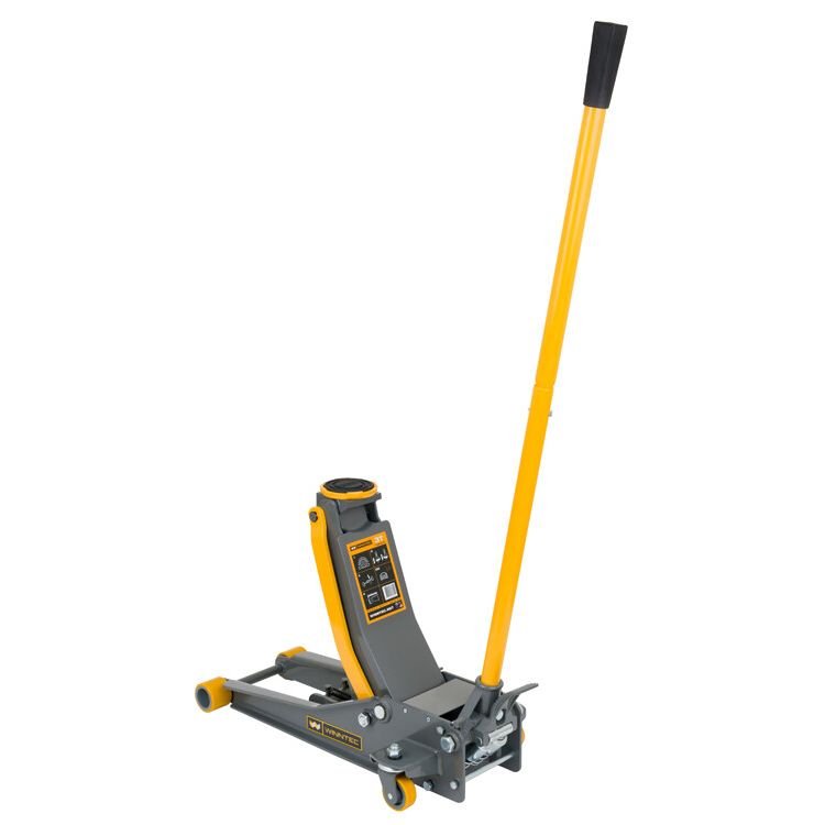 Garagekrik ultra laag, 3 ton, PU wielen, voetpedaalWinntecMZS Gereedschap