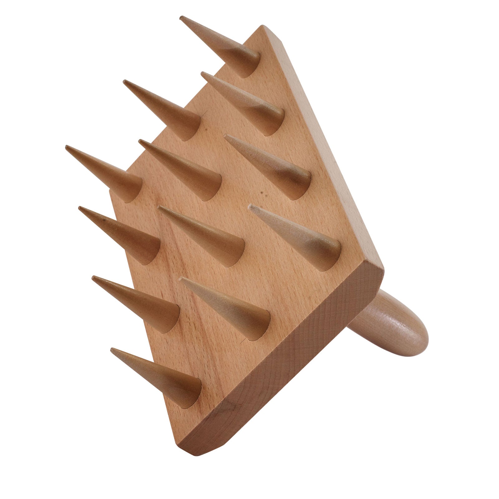 Houten pootstok met 12 pennen voor zaaitrays, 120x200mm