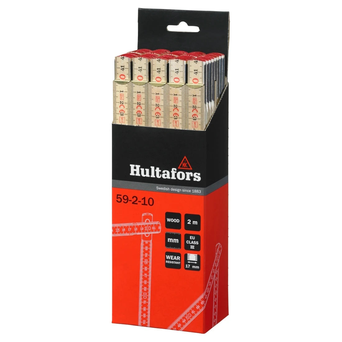 Hultafors Duimstok 59 2m - 10-delig (display) – foto 15