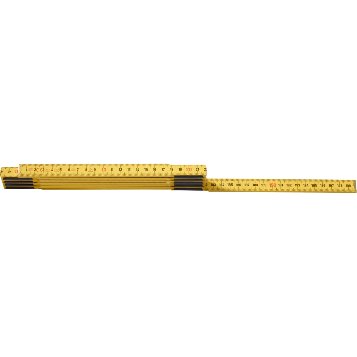 Hultafors Duimstok T59 2m - 10-delig - geel – foto 3