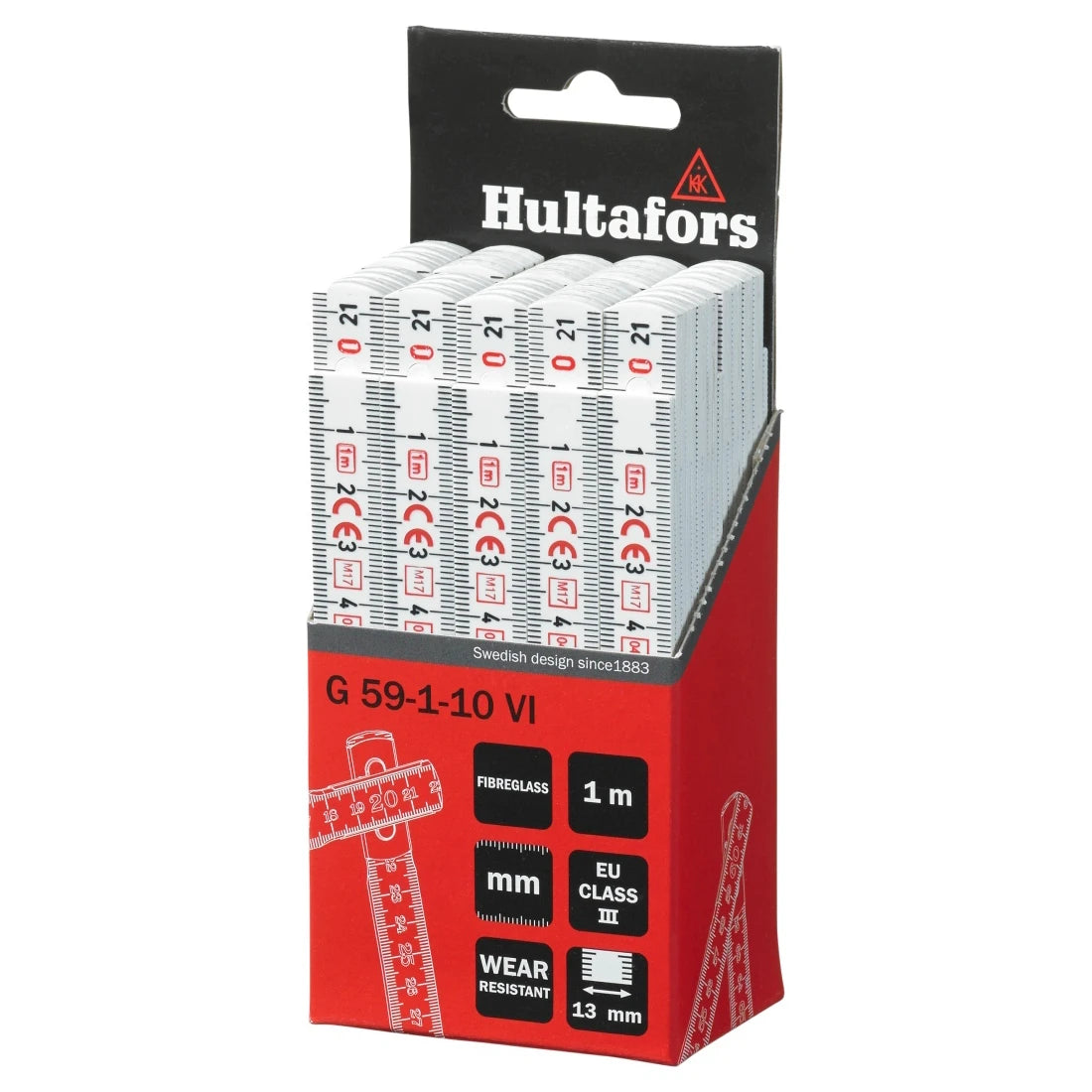 Hultafors Duimstok G 59 1m - 10-delig - wit – foto 6