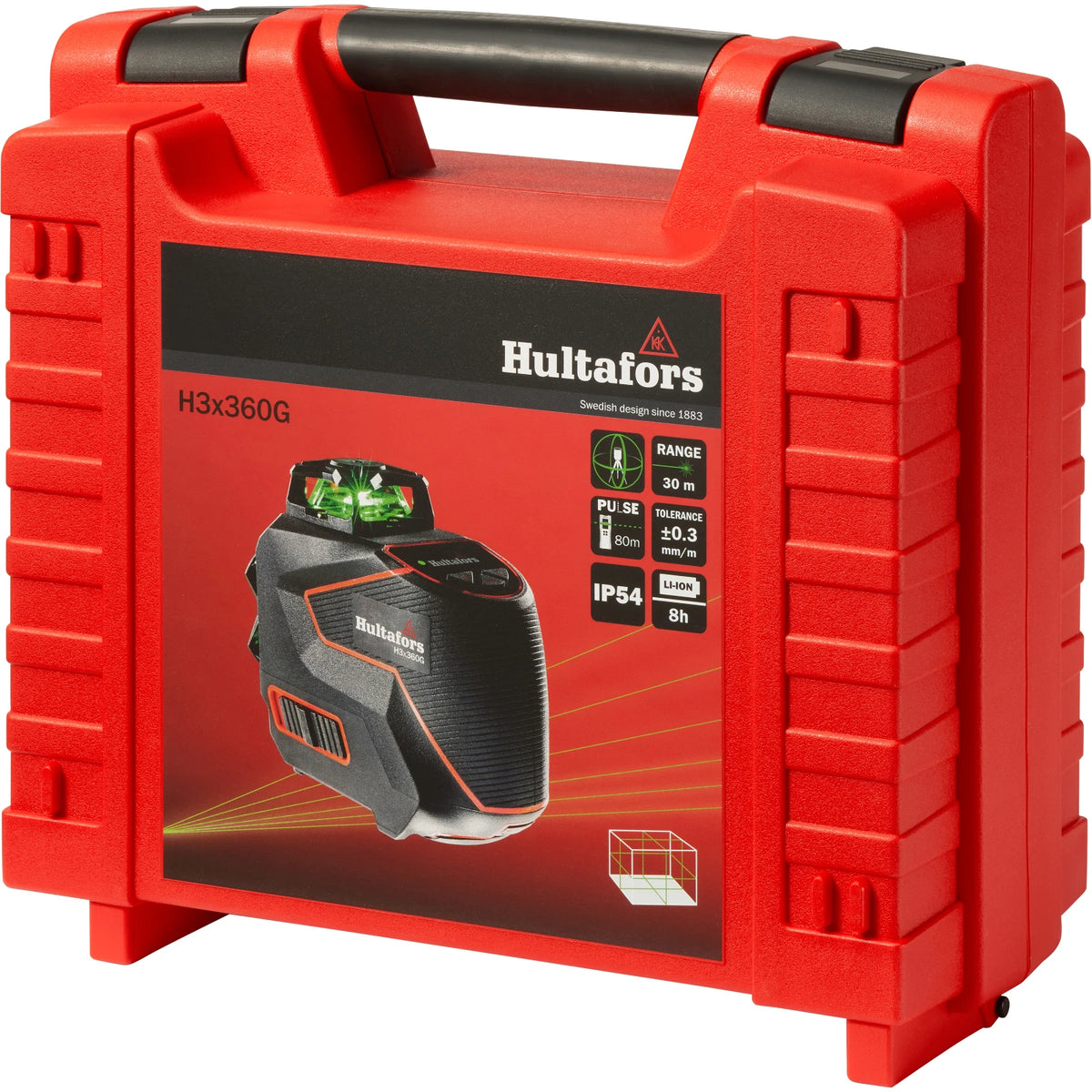 Hultafors Kruislijnlaser H3 groen - 3x360 graden – foto 5