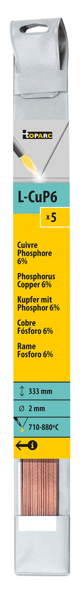 GYS Fosforkoper hardsoldeerstaven 6% Ø2 mm (5 stuks)