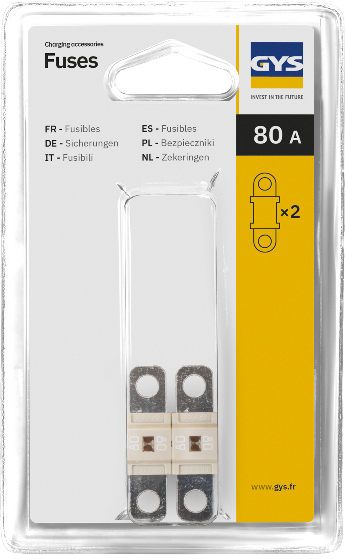 GYS Zekeringen 80A voor Gysflash 75-12 HF (2 stuks)