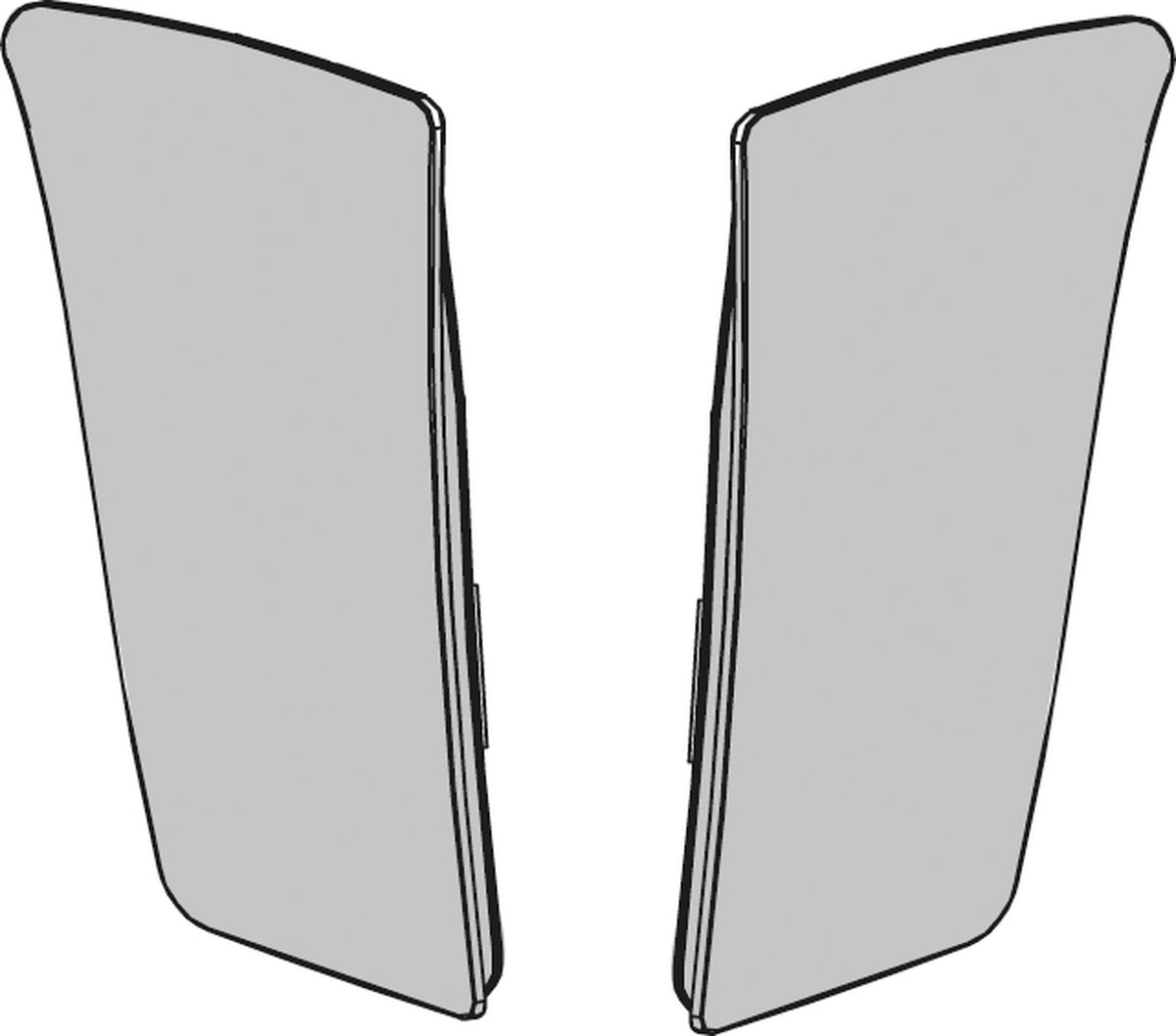 GYS Zijglazen 65,6 x 124,7 voor Gysmatic XXL 2.0 (2 stuks)