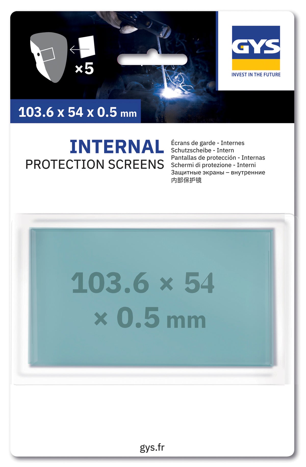 GYS Binnenglazen voor Promax 9/13G (5 stuks)