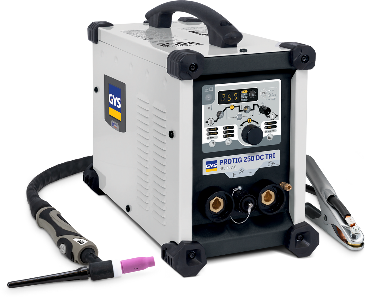 GYS TIG lasapparaat Protig 250 DC 3-fase met accessoires