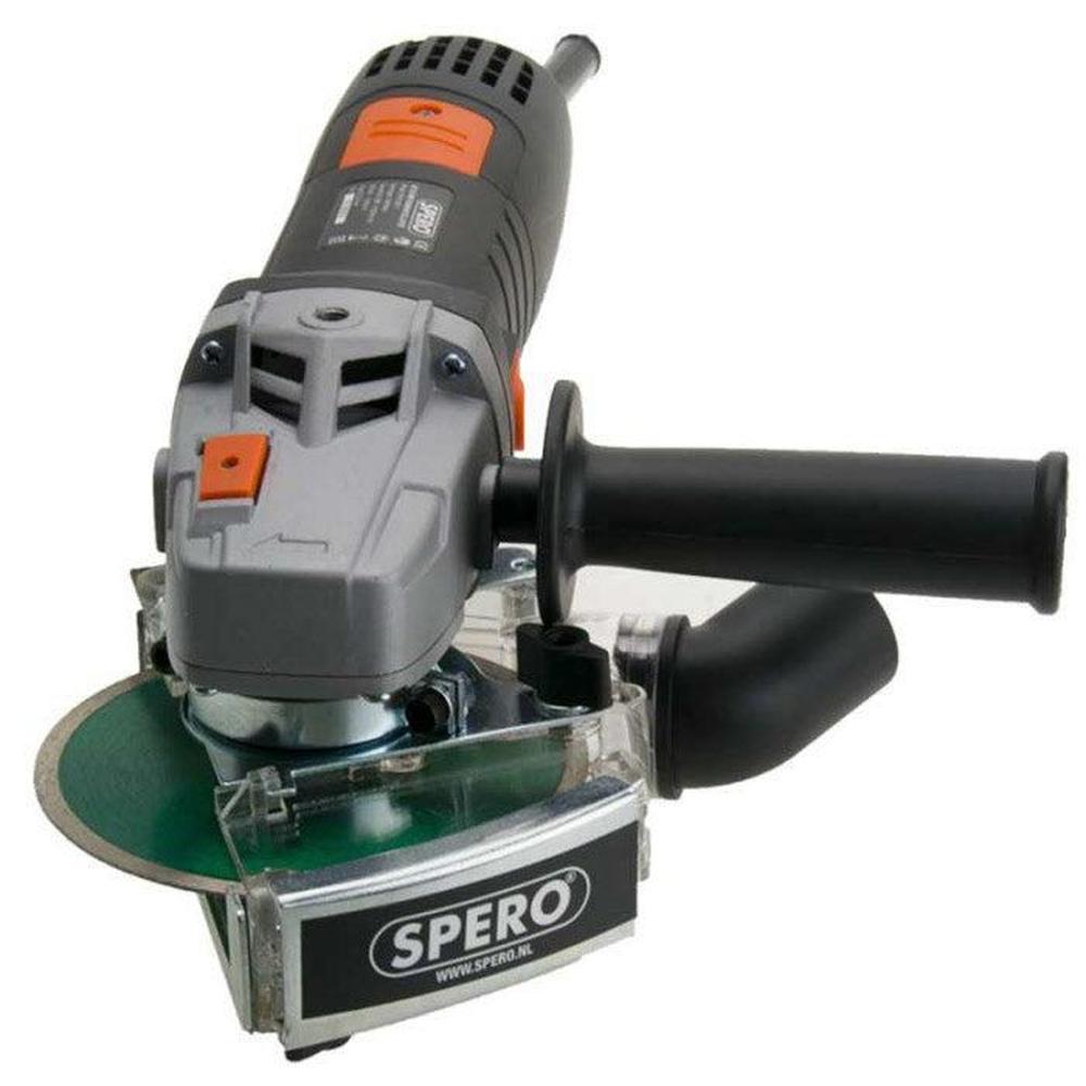 125mm Haakse Tegelslijper 1400Watt + stofkap & Tegel diamantschijf Max. 32mm