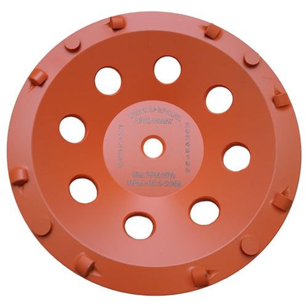 180mm EXTRA GROF 9 Segment PKD Komslijpschijf Coating, Lijm, Asbest & Bitumen - M14 H=47mm TBV SPHS2001B