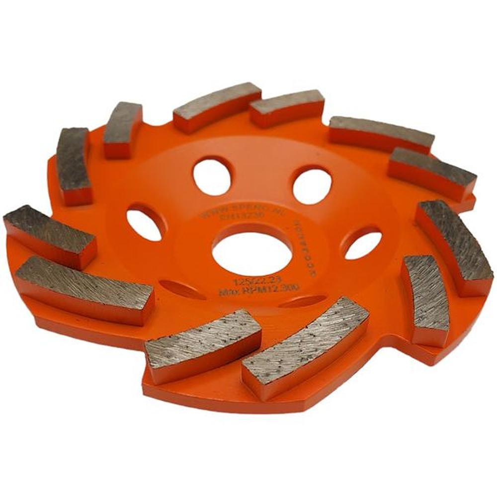 125mm GROF Dubbele SNAKE Diamant Komslijpschijf Beton, Lijm, Anhydriet, Zandcement - Asgat 22.23mm