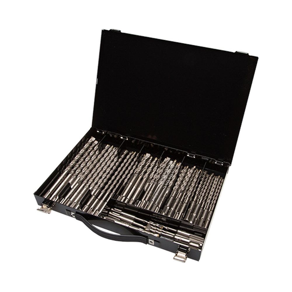 SDS+ Hamerborenkoffer 2-snijder 60-dlg staal 6x110mm + 6/8/10/12x160mm+8/10/12x