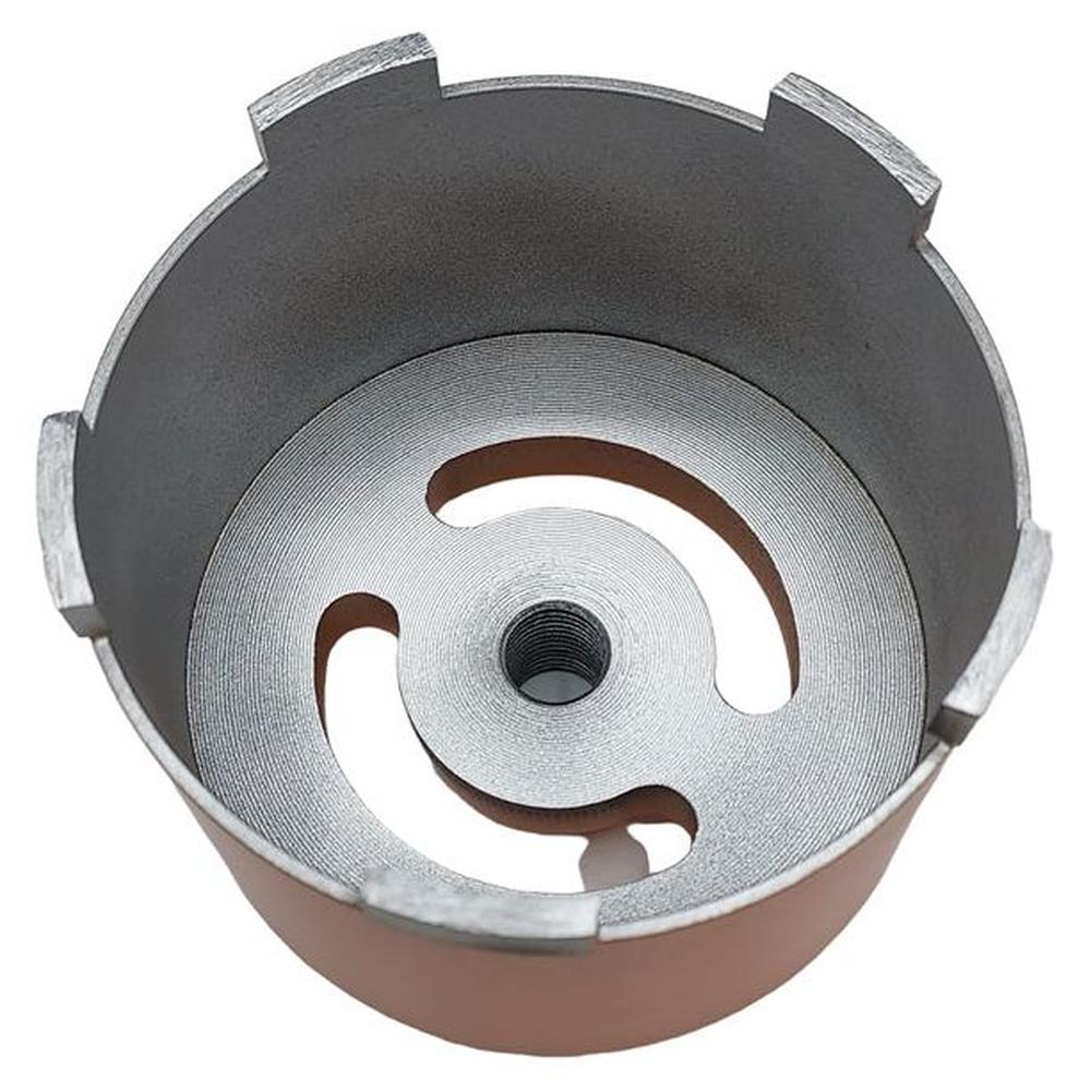 112mm x 60mm - M16(F) PRO Diamant Dozenboor 5 segmenten met achtersleuven t.b.v. stofadapter (droog gebruik)