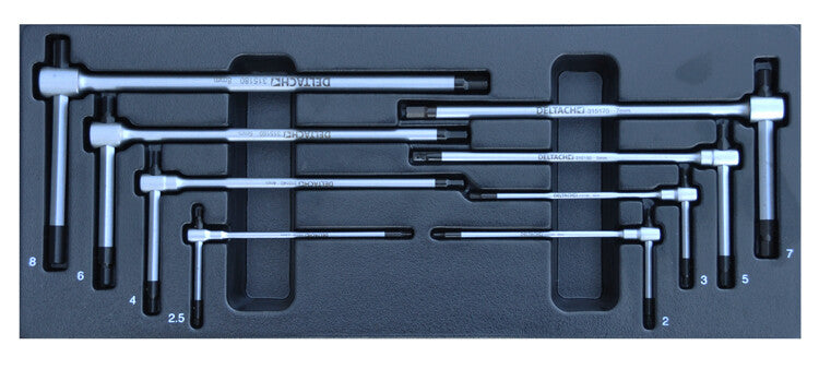 Inbus T-Sleutelset, 8-delig, M-module
