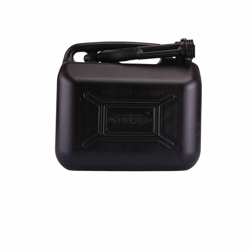 Jerrycan kunststof, 10L, zwart-Draper Tools-MZS Gereedschap
