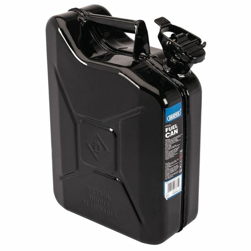 Jerrycan staal, 10L, zwartDraper ToolsMZS Gereedschap