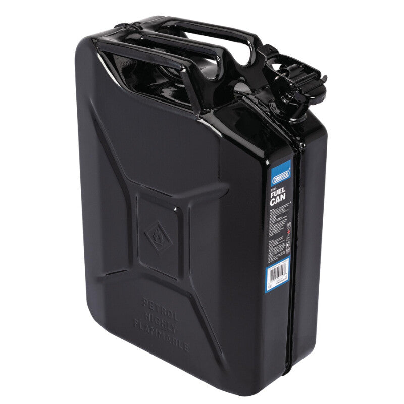 Jerrycan staal, 20L, zwart