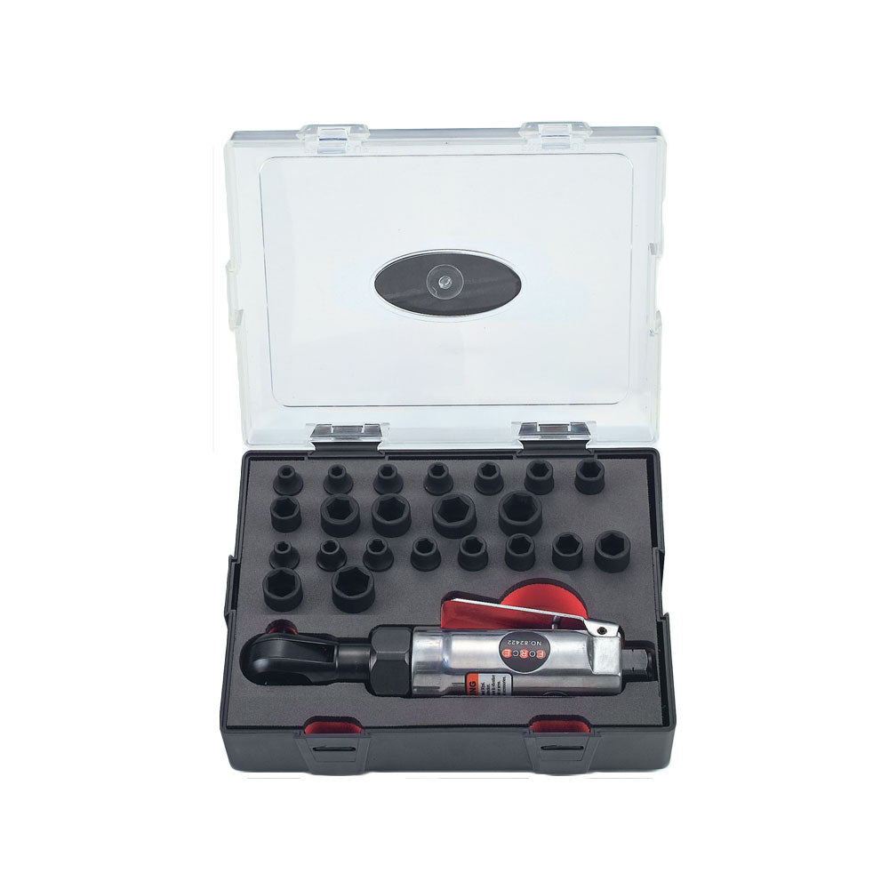 23pc 1/4" 6pt. Flank impact socket (S&M)