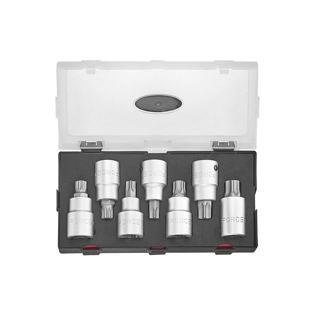 3/4" Bit Doppenset Torx & Spline 7-delig
