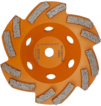 125mm FIJN Dubbele SNAKE Diamant Komslijpschijf Beton - SPERO- M14 H=40mm TBV SPHS1001B
