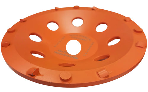 180mm EXTRA GROF 12 Segment PKD Komslijpschijf Coating, Lijm, Asbest & Bitumen - Asgat 22.23mm