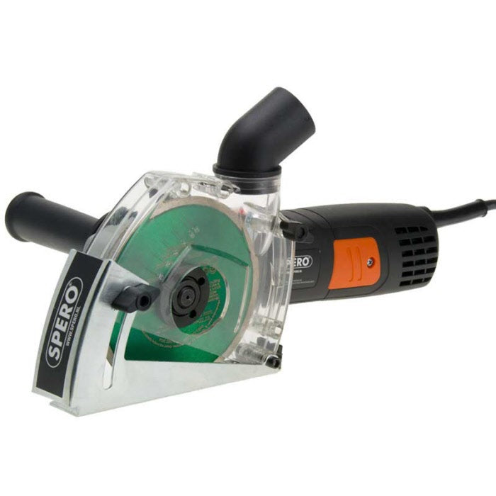 125mm Haakse Tegelslijper 1400Watt + stofkap & Tegel diamantschijf Max. 32mm