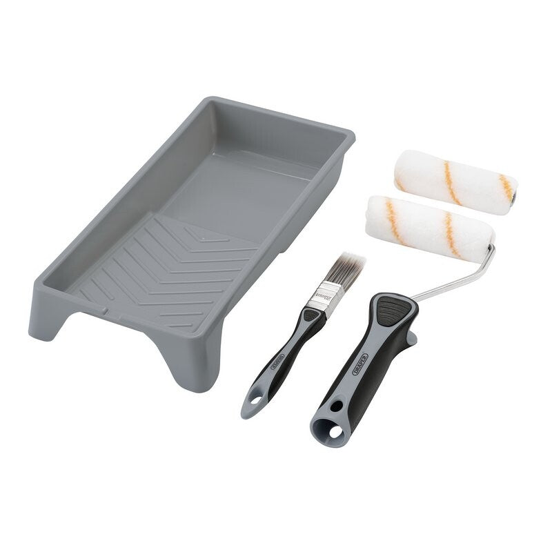 Nylonroller en kwastset, soft grip, 5dlg