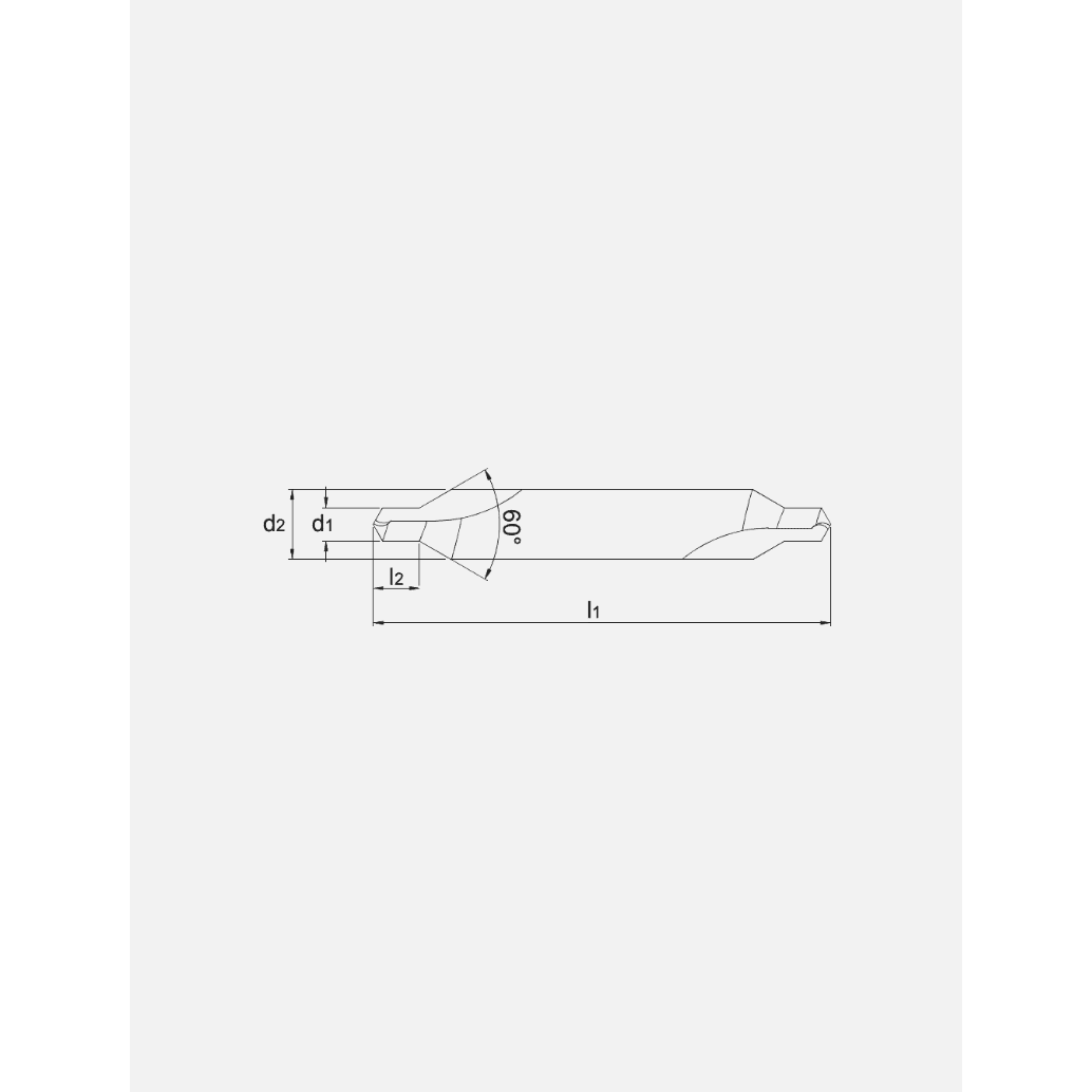Phantom HSS Centerboor DIN 333 - A links, 60°PhantomMZS Gereedschap