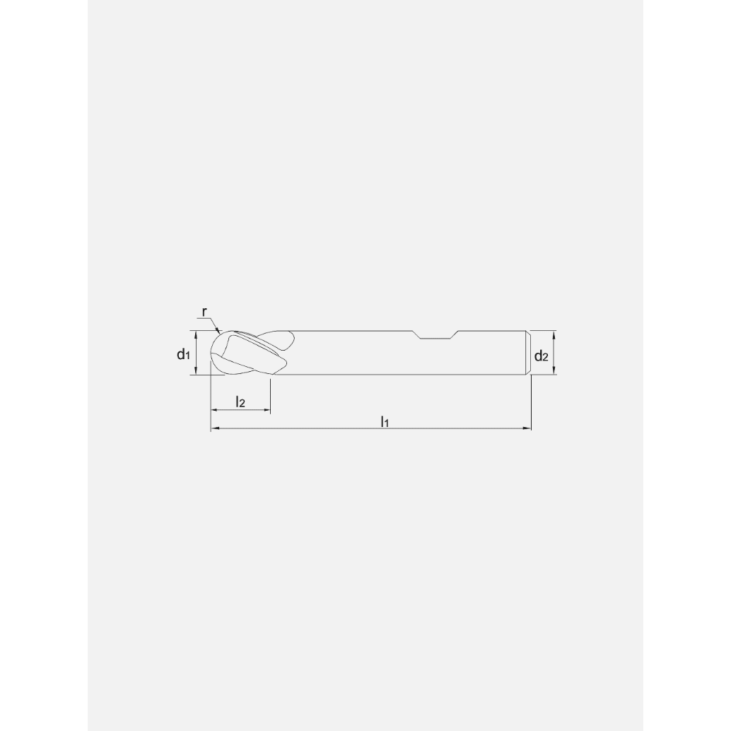 Phantom HSS - E 8% Radiusfrees, 2 - snijder DIN 327 - B kort, type NPhantomMZS Gereedschap