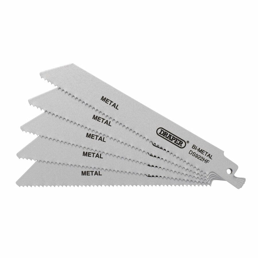 Reciprozaagbladen Metaal 150 mm – 10T – 5 stuks (Draper)Draper ToolsMZS Gereedschap