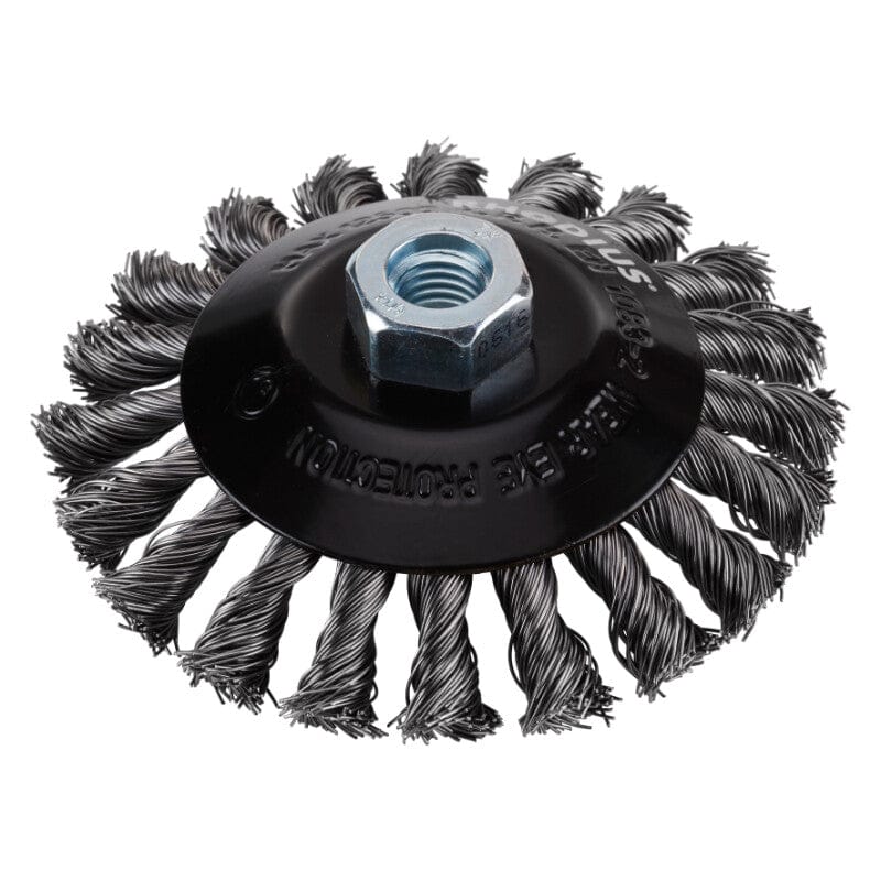 Schijfborstel conisch Ø115mm, M14, 12500rpm, gevlochtenRhodiusMZS Gereedschap