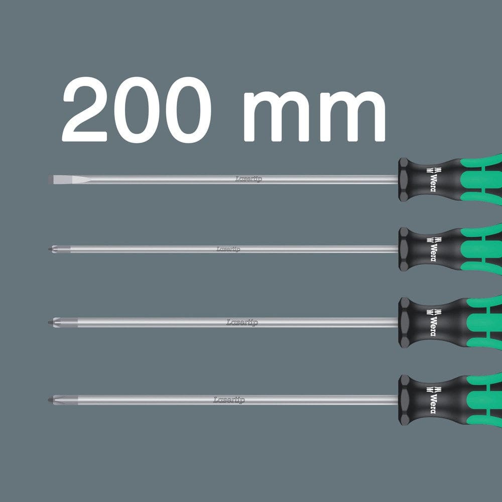 335/350/355/4 SCHROEVENDRAAIERSET KRAFTFORM PLUS LASERTIP MET 200 MM LANGE KLINGEN, 4-DELIG-3