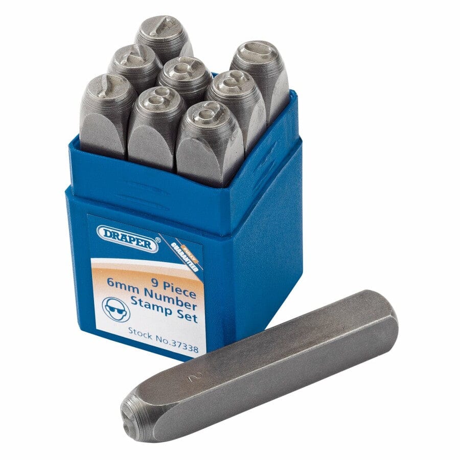 Slagnummers 0 - 9, 1/4"Draper ToolsMZS Gereedschap