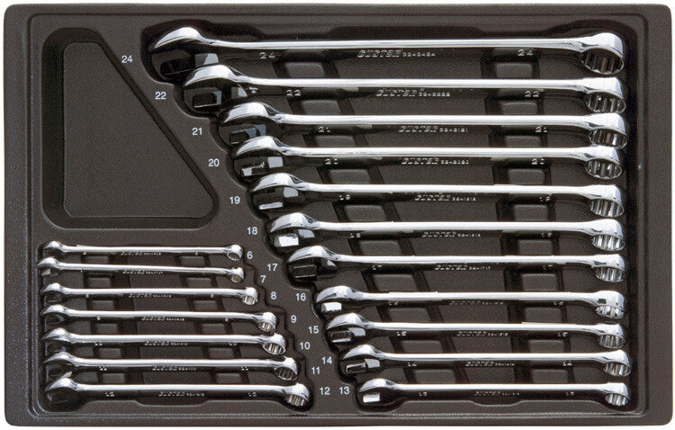 Steekringsleutelset, 18-delig, L-module