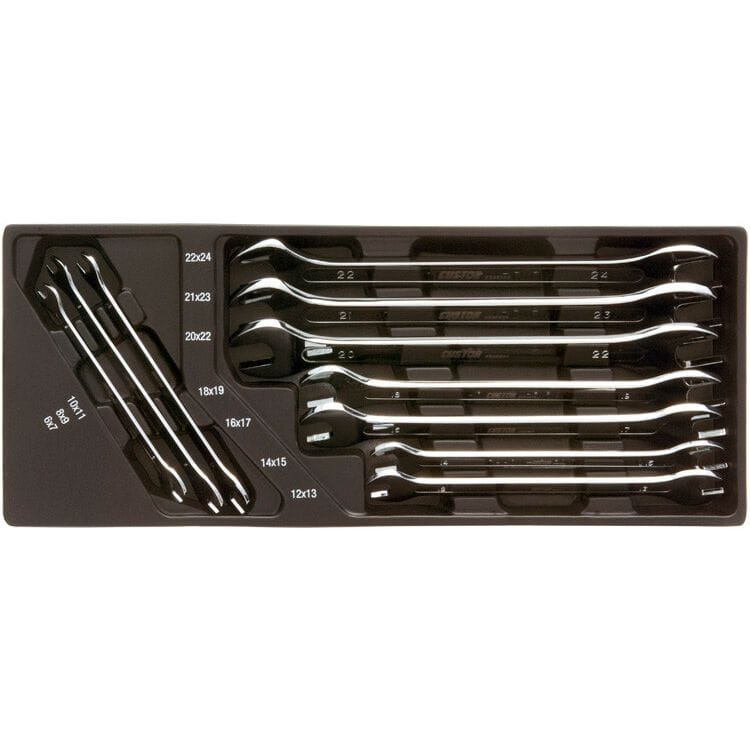Steeksleutelset extra dun, 10dlg, M - moduleCustorMZS Gereedschap