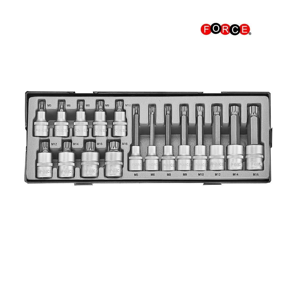 1/2" Doppenset Spline 17 delig
