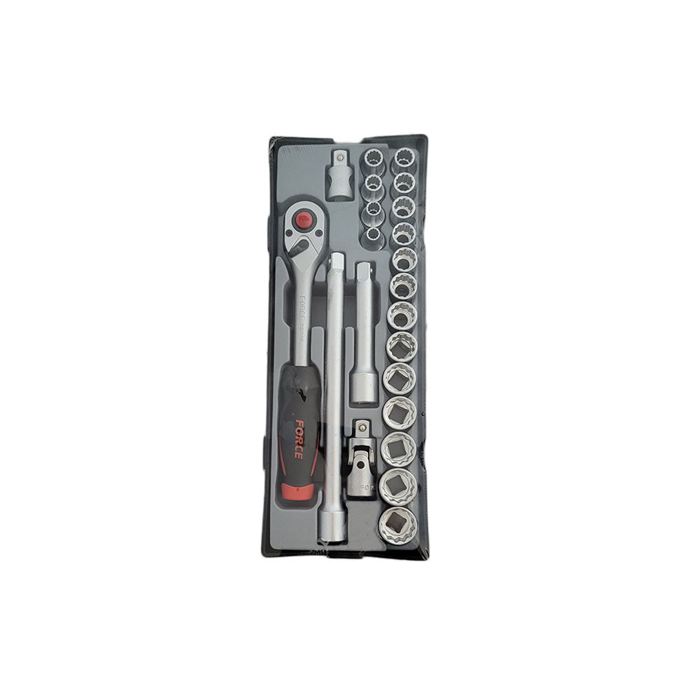 22pc 1/2"DR. 12pt. Flank combination socket set