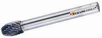 10 x 15mm bolpuntfrees hardmetaal - 6mm opname hout & metaal Type:SPFB03