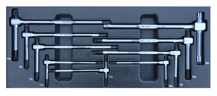 Torx T-Sleutelset, 9-delig, M-module