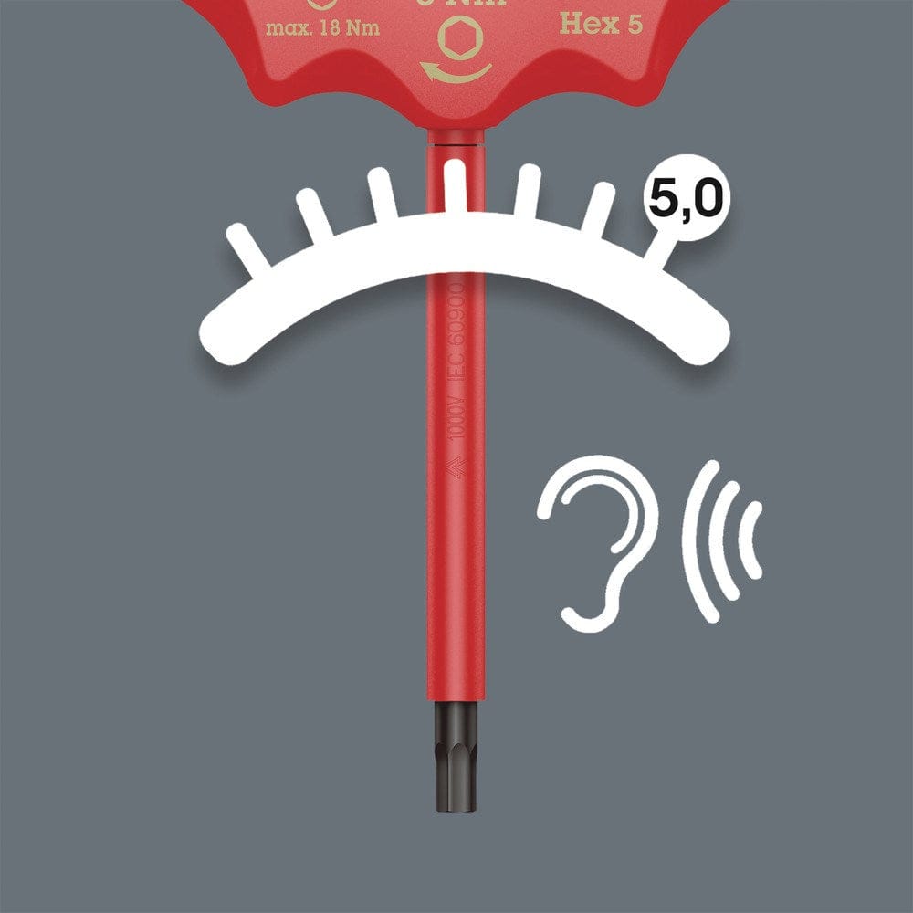 400 I VDE GEÏSOLEERDE HEX DRAAIMOMENT-INDICATOR, 5.0 MM, 5.0 NM-5