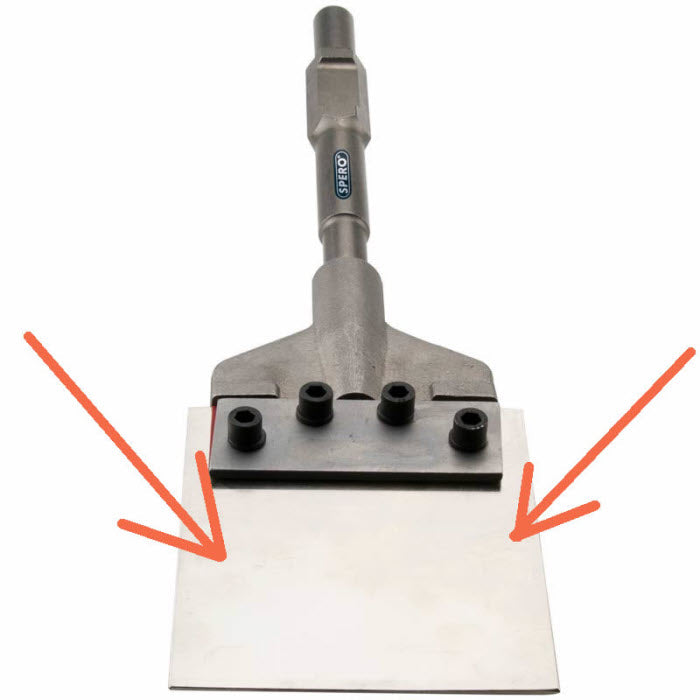 Losse Hakplaat Metaal tapijt/linolium tbv spadeset Breekhamer trolley, BHT5001