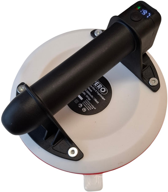 200mm 3.7V Accu Glas & Tegel Vacuümzuiger PRO WIT Rubber - LCD Scherm - Max: 56Kg VP200A