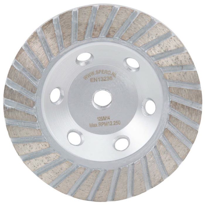 180mm FIJN Turbo metaal Diamant komschijf Beton - SPERO - M14 H=28mm