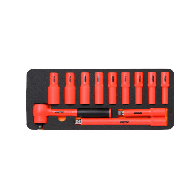 VDE 1/2" Doppenset, 12-delig, M-module