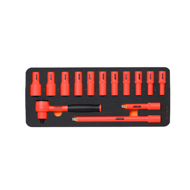 VDE 3/8" Doppenset, 14-delig, M-module
