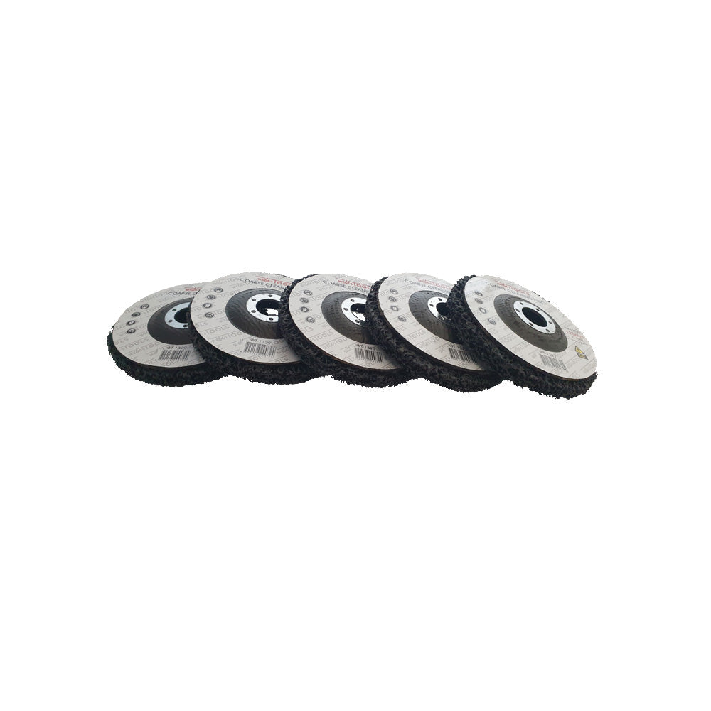 Set reinigingsschijven 125 mm - 5 stuks - slijptol aansluiting