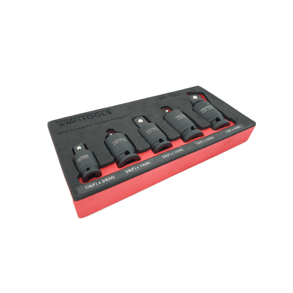 Kracht-kogelgewricht adapter set 5 delig
