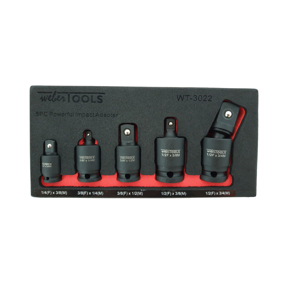 Kracht-kogelgewricht adapter set 5 delig