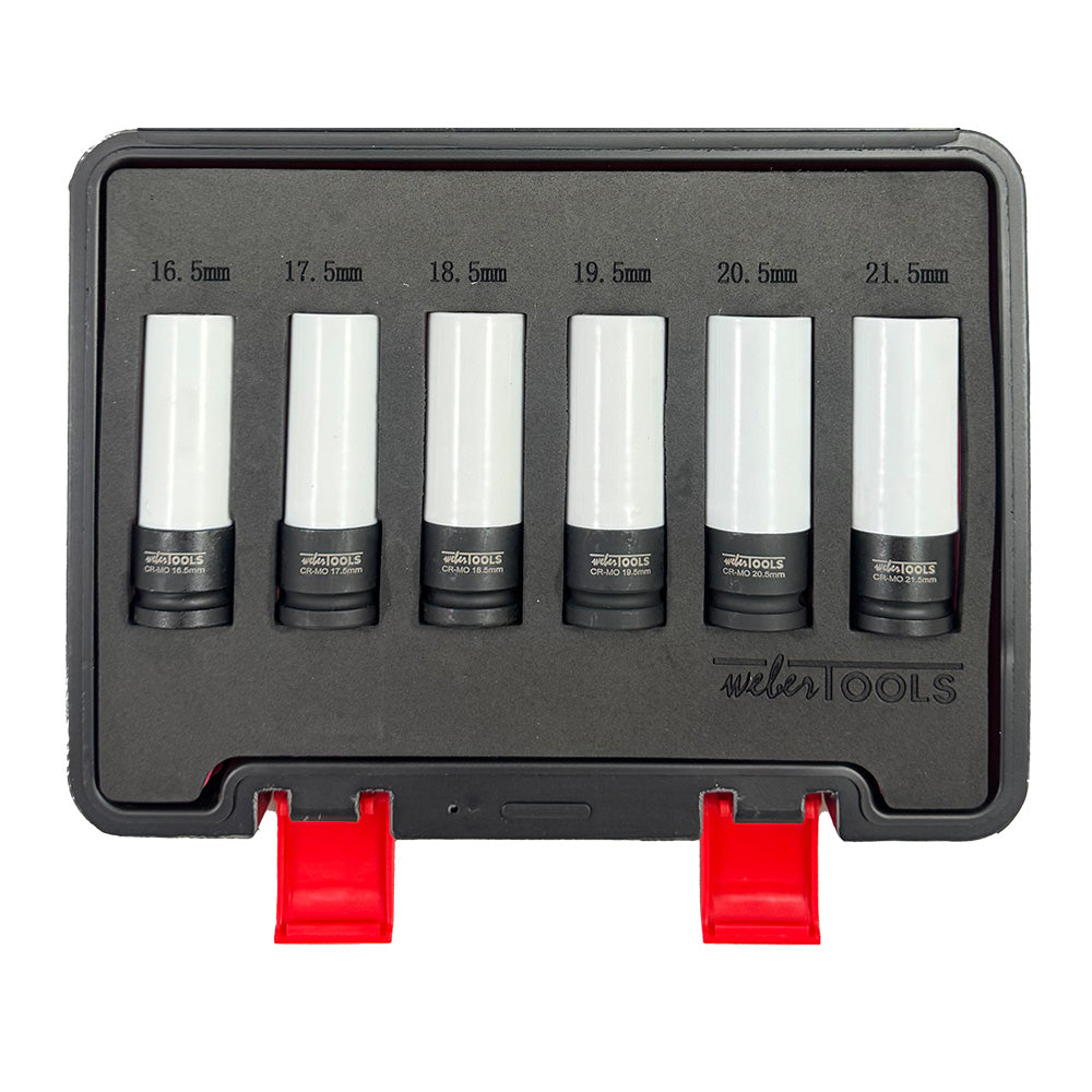 Speciale 1/2" Krachtdoppenset voor Aluminium Ford Velgen 6-delig