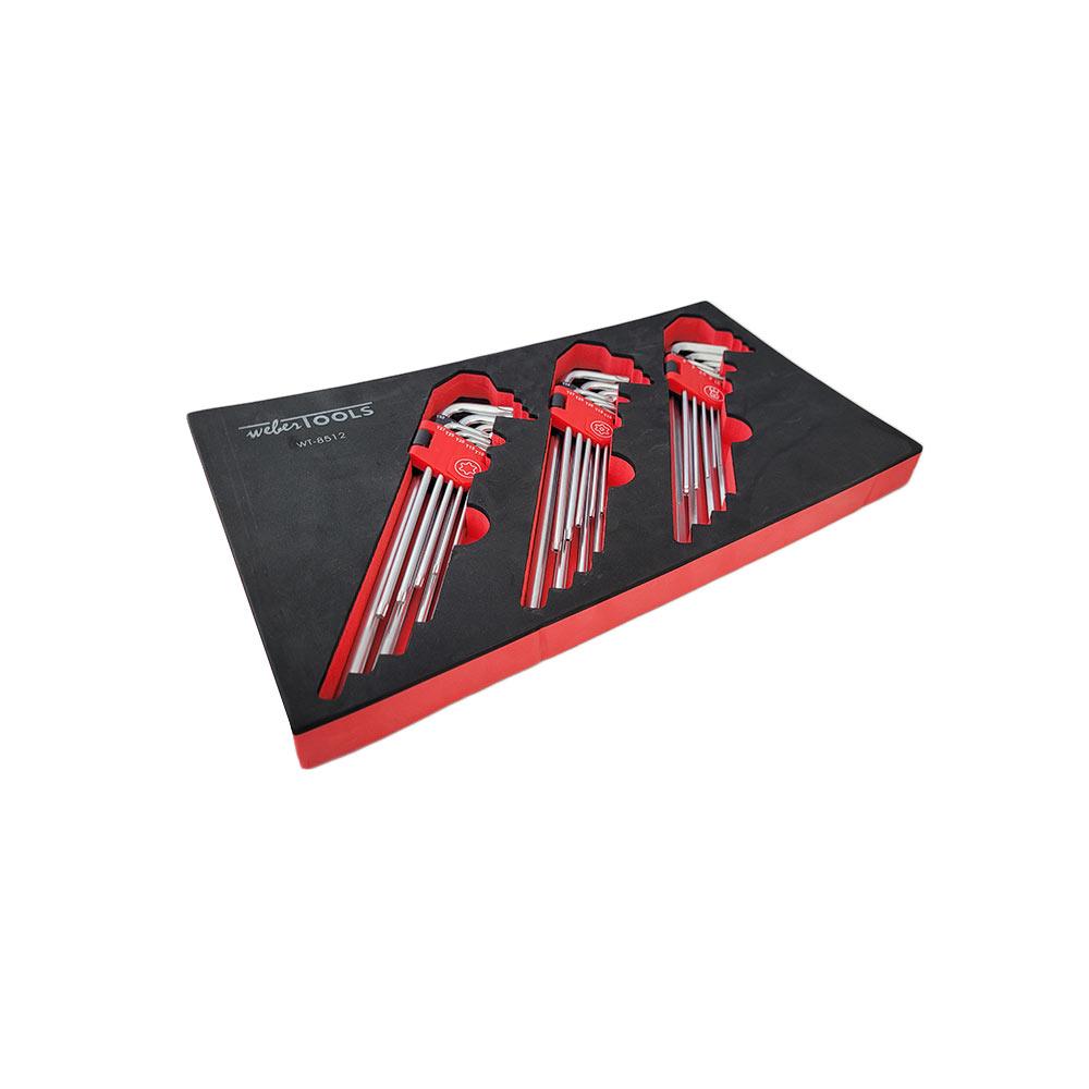 Haakse Torx, Torx-H & Inbus Sleutelset (Extra Lang) 27-delig