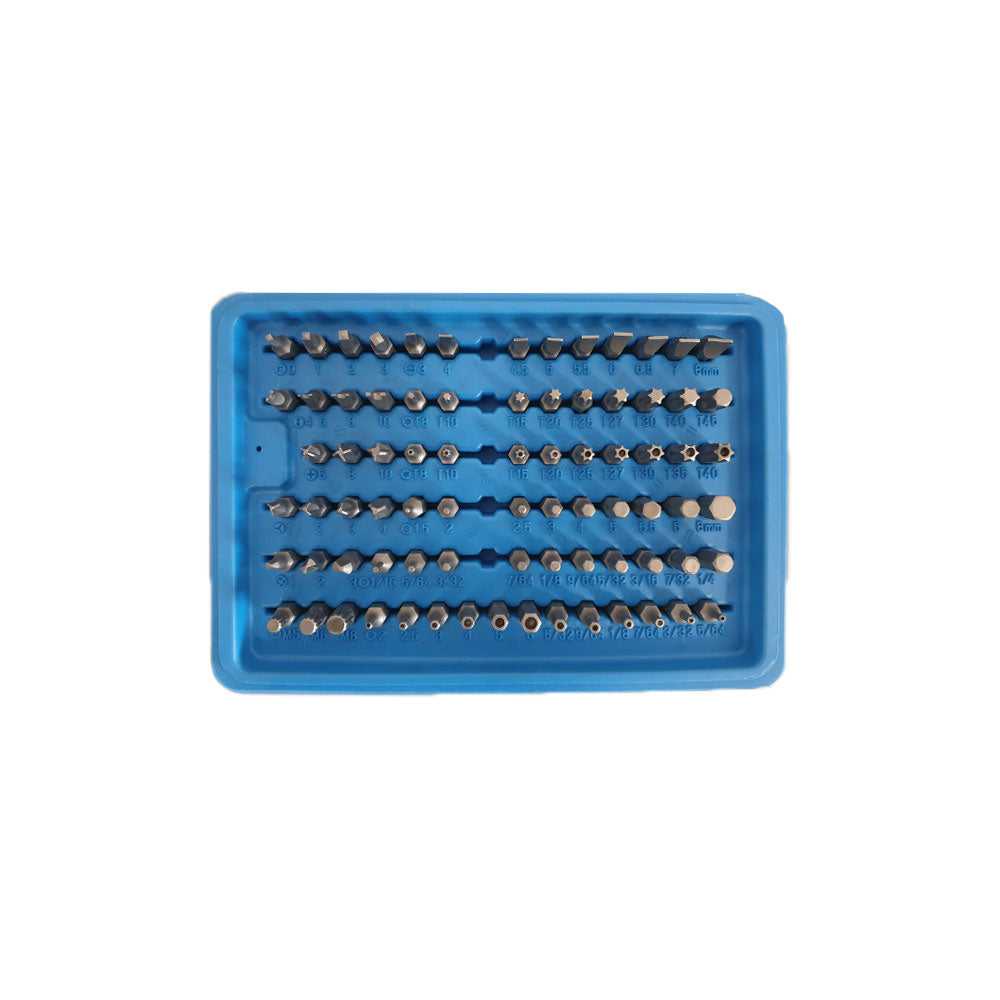 Bits set 100 delig 1/4" in opbergdoos